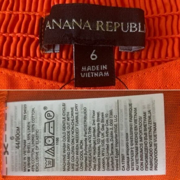 NWOT Banana Republic Bright Orange Midi Dress - Picture 12 of 14